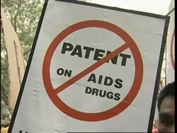Protest against patent for US anti-AIDS drug News Clip
