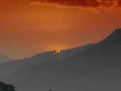 Sunrise over the mountain in morning,time lapse Stock Footage