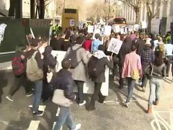 Student fees protest in central London News Clip