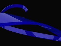 3D Blue Stroke Stock Footage