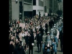 SYND 2/5/70 APOLLO 13 ASTRONAUTS LOVELL AND SWIGERT RECEIVE ENTHUSIASTIC TICKERTAPE WELCOME Instructional Video