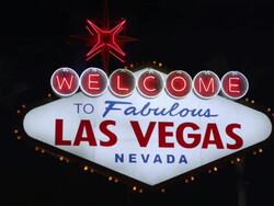 Las Vegas welcome sign, shot on RED Stock Footage