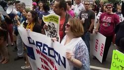 Trump meeting on gang draws supporters and protesters News Clip