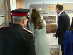 William and Kate on tour of Pembroke Oil Refinery News Clip