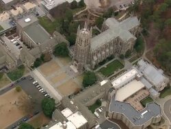 WS AERIAL View of Duke University / North Carolina, United States Stock Footage