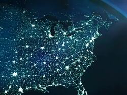 Earth planet by night - LOOP Stock Footage