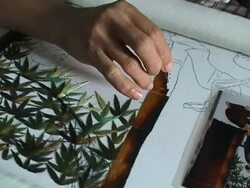 Vietnam, embroidery, traditional Stock Footage