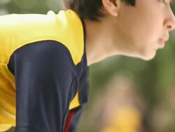 Boy ready for racing  Stock Footage