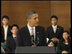 WRAP Obama meets Mayor, young Chinese, town hall meeting ADDS sots News Clip