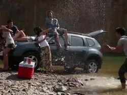 Group of friends enjoying at riverbank, Haryana, India Stock Footage