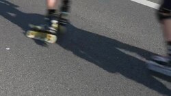 Roller skating Stock Footage