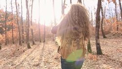 I love sunshine in my hair! Stock Footage