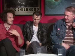 INTERVIEW - Edwyn Collins, Edward Lovelace, James Hall on capturing Edwyn and Grace's relationship at 'The Possibilities Are Endless' Interviews Stock Footage