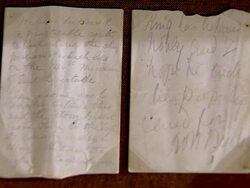 CU Two Hand written notes / Melbourne, Victoria, Australia Stock Footage