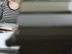 HD DOLLY: Female Student Studying A Geography Stock Footage