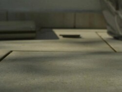 High speed mobile phone smashes on floor Stock Footage