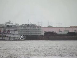 WS Cargo ship / New Orleans, United States Stock Footage