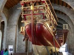 Maritime museum, old Royal shipyards, Drassanes Reals, Barcelona, Spain. Stock Footage