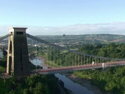 The Clifton Suspension Bridge Stock Footage