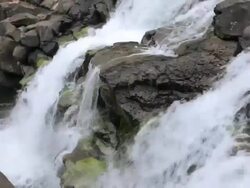 CU TU Shot of Hoopii Falls / Kapaa, Kauai, Hawaii, United States Stock Footage