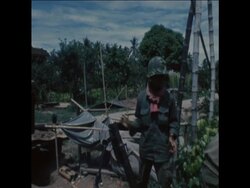 SYND 21-8-73 TROOPS ON ROUTE 30 AND BOMBED CINEMA IN PHNOM PENH News Clip