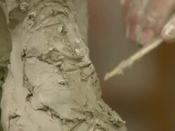 HD: Artist Hands Modeling Clay Stock Footage