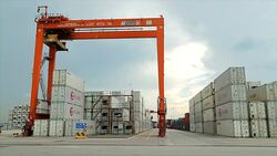 Cargo container shipping Stock Footage