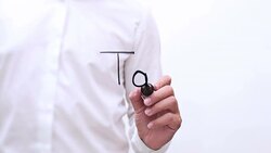 Hand Writing 'Target' Stock Footage