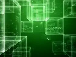 space cube - green Stock Footage