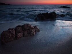 Rock in Water Stock Footage