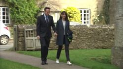 David Cameron arriving at church for Easter Sunday Service News Clip