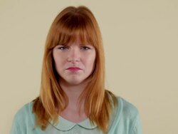 MCS woman making facial expressions  Stock Footage