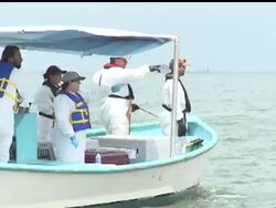 The wildlife nightmare that everyone has feared for weeks along the Gulf Coast is fast becoming a reality. Saturday, a group of biologists and fish and wildlife agents were out on the water trying to rescue oil-covered birds News Clip