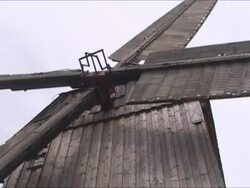 Detail of ancient Windmill Stock Footage