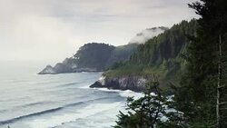 Cape Perpetua Oregon time lapse Stock Footage