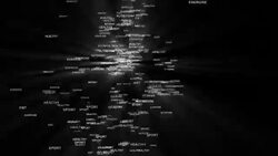 Health words created by binary numbers form the shape of a runner. Stock Footage