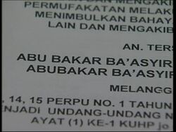 Indonesian cleric formally charged with terror offences News Clip