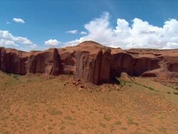 Aerial over west end of Monument Valley Stock Footage