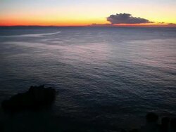 Sun rise at sea Stock Footage