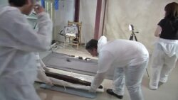 Japanese archeologists remove first part of solar boat from ancient boat pit next to pyramid Instructional Video