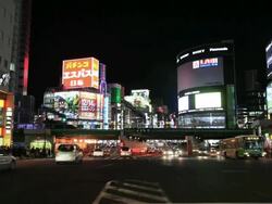 WS Cars moving on street / Shinjyuku, Tokyo, Japan Stock Footage
