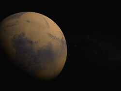 Planet Mars spinning on its equatorial axis Stock Footage