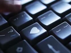 Keyboard heart Stock Footage