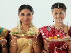 Portrait of group of women praying  Stock Footage