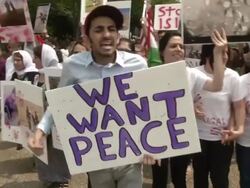 Anti-ISIS Protest Stock Footage