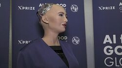 CLEAN : Humanoid robot the star of UN AI summit News Clip