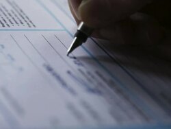 Form filling Stock Footage
