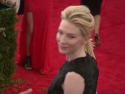 Cate Blanchett at "Schiaparelli And Prada: Impossible Conversations" Costume Institute Gala Stock Footage
