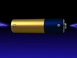 Battery getting electric rays Stock Footage