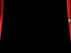 Chinese Flag Curtains + Alpha Channel Stock Footage